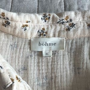 Bohme Small Floral Print Gauze button down